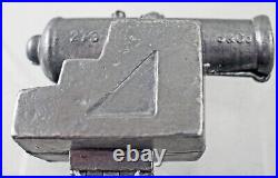 Scarce ANTIQUE PEWTER ICE CREAM or CHOCOLATE MOLD Cannon