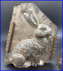 Set of 3 ANTIQUE Tin Rabbit Chocolate Molds GRADUATED (Small, Medium, Large) Set of 3 ANTIQUE Tin Rabbit Chocolate Molds GRADUATED (Small, Medium, Large)