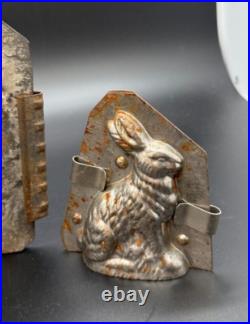 Set of 3 ANTIQUE Tin Rabbit Chocolate Molds GRADUATED (Small, Medium, Large) Set of 3 ANTIQUE Tin Rabbit Chocolate Molds GRADUATED (Small, Medium, Large)