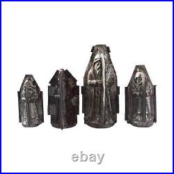 Set of 4 Antique French Santa Claus Chocolate Molds