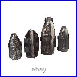 Set of 4 Antique French Santa Claus Chocolate Molds