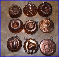 Set of 41 Vintage Copper Mini Molds some Birth Gramm