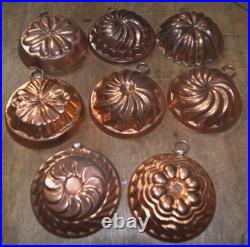Set of 41 Vintage Copper Mini Molds some Birth Gramm