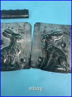 Sitting Rabbit 2 Piece Metal Chocolate Mold With 3 Clips 3 6626