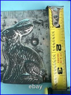 Sitting Rabbit 2 Piece Metal Chocolate Mold With 3 Clips 3 6626