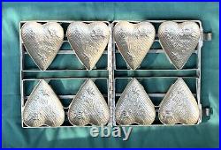 Tin Chocolate Mold Valentine Heart Metal Antique Vintage 4