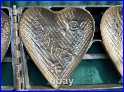 Tin Chocolate Mold Valentine Heart Metal Antique Vintage 4