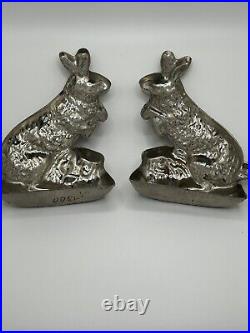 Tin rabbit chocolate mold antique Set Of 3