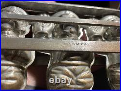 Triple Cop with stop sign chocolate hinged clamped banded mold sgn Van Emden Co