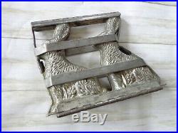 Two 6.5 Tall EASTER BUNNY Antique Vintage ANTON REICHE Chocolate Mold Rabbit