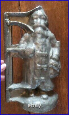 VERY Old Large Antique 19th Century Santa Claus Chocolate Mold E & CO 194 RARE