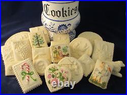 VERY RARE Springerle Butter Cookie Paper Cast Stamp Press Mold BARLEY MAID