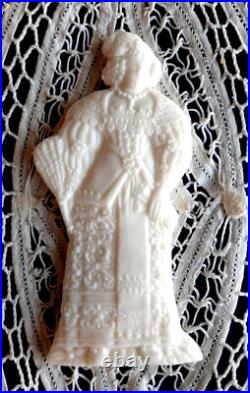 VERY RARE Springerle Butter Cookie Paper Cast Stamp Press Mold FILIGREE LADY