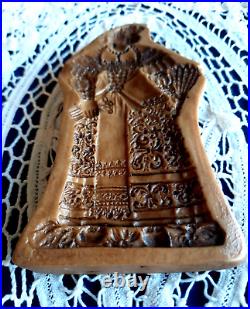 VERY RARE Springerle Butter Cookie Paper Cast Stamp Press Mold FILIGREE LADY