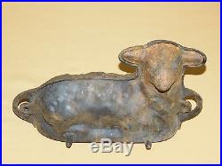 Vintage Antique Kithchen 11 X 8 2 Piece Cast Iron Chocolate Mold Of A Lamb
