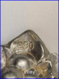 VINTAGE Hinged Pewter Ice Cream Chocolate Mold GRAPE BUNCH on Leaf # 580