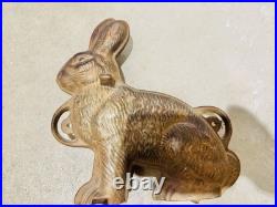 VTG Griswold #862 & #863 Rabbit Bunny Cast Iron Cake/Chocolate Mold Erie PA