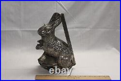 Very Large 12' Rabbit Bunny Metal Hinge Vintage Chocolate Mold Antique