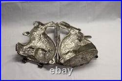 Very Large 12' Rabbit Bunny Metal Hinge Vintage Chocolate Mold Antique