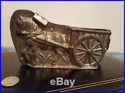 Very Rare Antique Anton Reiche Chocolate Mold Horse With Cart 30331 53 Germany