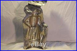 Very Rare! Antique/Vintage Chocolate Mold of a 12'' Victorian Lady withParasol