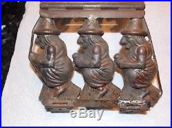 Very Rare Unusual Antique Chocolate Mold DRGM 3 Witches No. 4270 Halloween