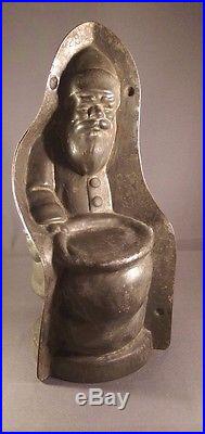 Very Rare, oustanding Antique Anton Reiche Chocolate mold Santa/ Belsnickel