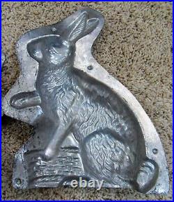 Vintage 12 Standing Bunny Rabbit withBasket 2-Part Candy Chocolate Mold Marked