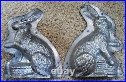 Vintage 12 Standing Bunny Rabbit withBasket 2-Part Candy Chocolate Mold Marked