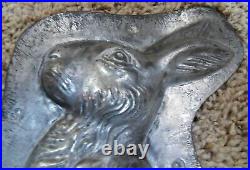 Vintage 12 Standing Bunny Rabbit withBasket 2-Part Candy Chocolate Mold Marked #2