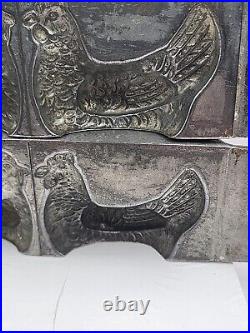 Vintage ANTON REICHE Sitting Hen Dual Mold CHOCOLATE MOLD # 6561 # 12 Matching Vintage ANTON REICHE Sitting Hen Dual Mold CHOCOLATE MOLD # 6561 # 12 Matching