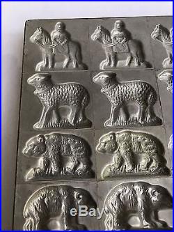 Vintage American Chocolate Mould NY Candy tray (8) Different Circus Molds