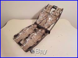 Vintage Antique (2) Santa Claus CHOCOLATE MOLD Primitive Hinged Clips Germany