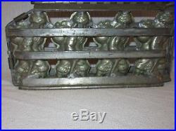 Vintage Antique 4 Santa Hinged and clipped Chocolate Mold
