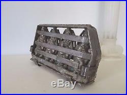 Vintage Antique (4) Witches Witch CHOCOLATE MOLD Primitive Hinged Clips Germany