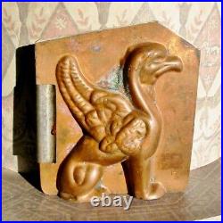 Vintage Antique Chocolate Mold Rare Matfer Paris 1900 Copper Griffin