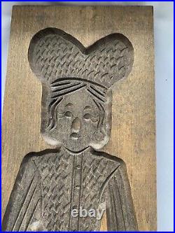 Vintage Antique Dutch Man Cookie Mold Hand Carved Wood 23.5 H Gingerbread