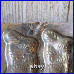 Vintage Antique Flat Chocolate Mold Easter Bunny Rabbit 30 with Basket on Back