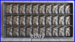Vintage Antique Flat Chocolate Mold Easter Bunny Rabbit 30 with Basket on Back