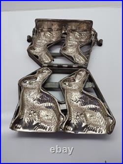 Vintage / Antique Hinged Rabbit Chocolate Mold Quality Double EASTER BUNNY Vintage / Antique Hinged Rabbit Chocolate Mold Quality Double EASTER BUNNY