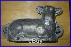Vintage Antique Lamb Sheep Cast Aluminum Mold Metal Cake Chocolate 13 3/4 Long