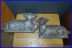 Vintage Antique Lamb Sheep Cast Aluminum Mold Metal Cake Chocolate 13 3/4 Long