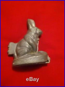 Vintage Antique Metal 2 Piece Standing Easter Bunny Rabbit Chocolate Candy Mold