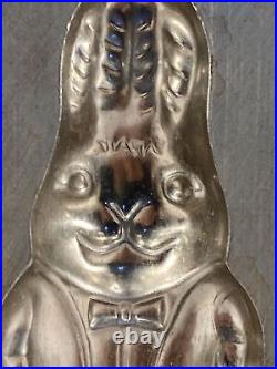 Vintage Antique Metal Bunny Rabbits Chocolate Mold 22 x 10 Vormanfabriek