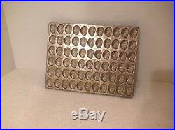 Vintage Antique Metal Oyster Shell Chocolate Candy Mold 66pcs #40 Seashells
