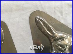 Vintage Antique Old Standing 10 Rabbit Chocolate Mold # 15325