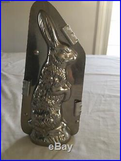 Vintage Antique Old Standing 10 Rabbit Chocolate Mold # 15325