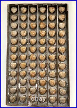 Vintage Antique Strawberry Chocolate Mold Primitive Commercial Metal Mold Vintage Antique Strawberry Chocolate Mold Primitive Commercial Metal Mold