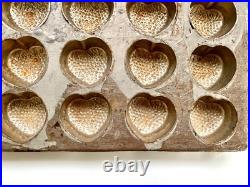 Vintage Antique Strawberry Chocolate Mold Primitive Commercial Metal Mold Vintage Antique Strawberry Chocolate Mold Primitive Commercial Metal Mold