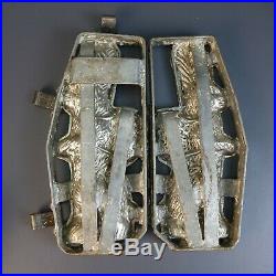 Vintage Antique Tin Metal Candy Chocolate Mold Bunny Rabbit WithBasket Backpack